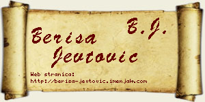 Beriša Jevtović vizit kartica